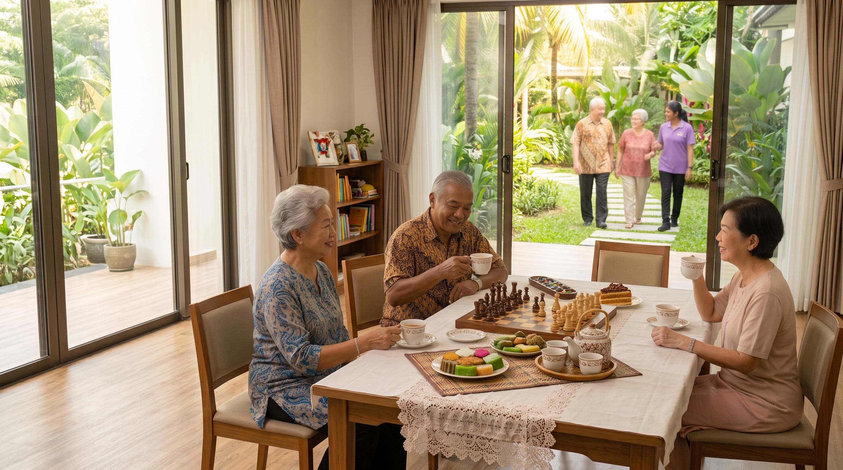 Seniors doing gentle exercise