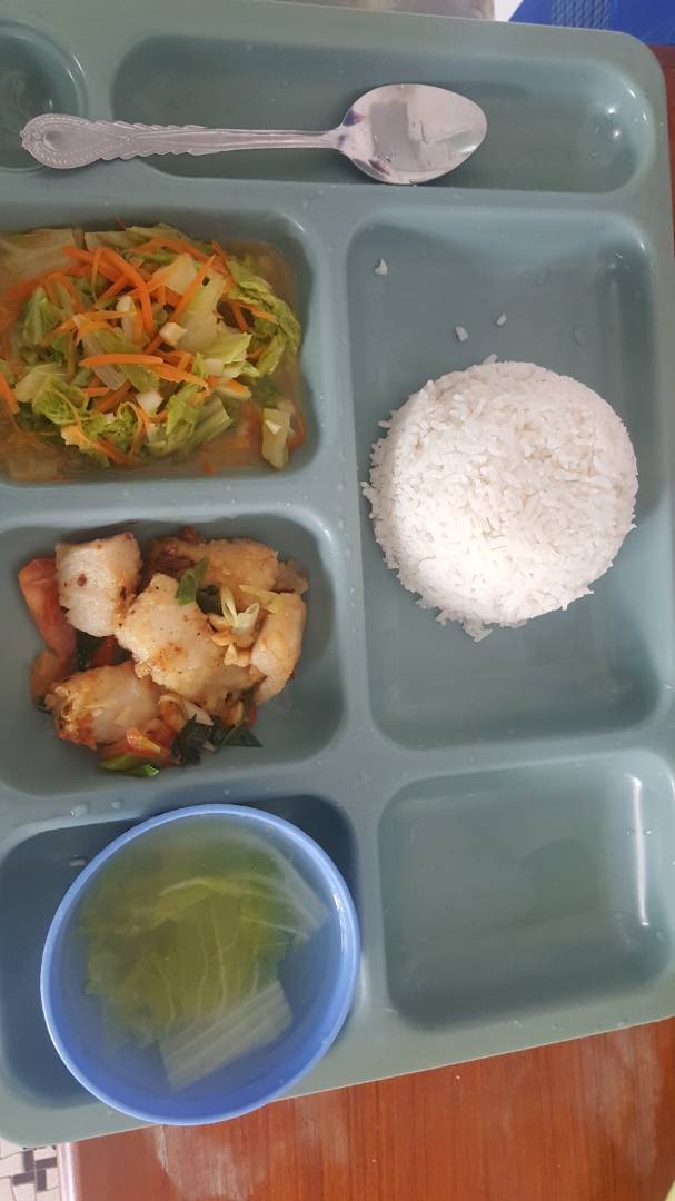Healthy meal prepared for elderly residents